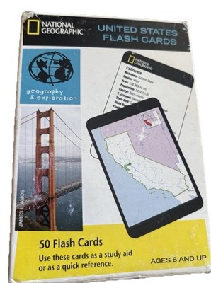 National Geographic United States Flash Facts Cards Learn About the States ED