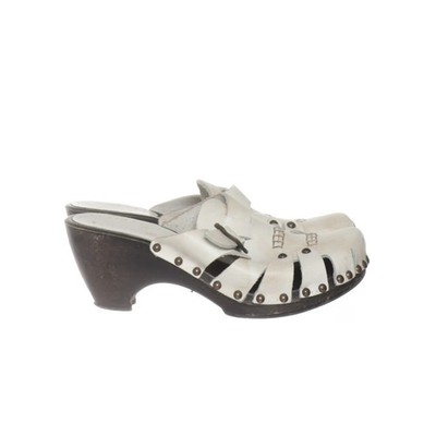 Clogs, Größe: 37, Weiß, Leder, Damen #PHZ