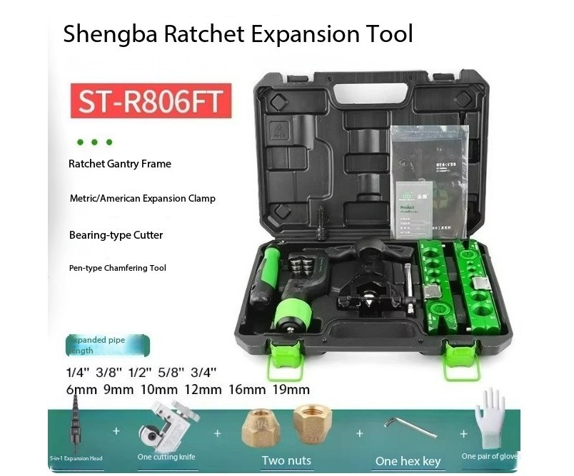 ST-806FT Air Conditioning Copper Tube Combination Flaring Tool Set withEccentric