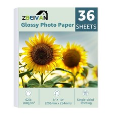 36 Sheets 8x10 Inch Glossy Photo Paper Inkjet Printer Dye Ink 200 GSM