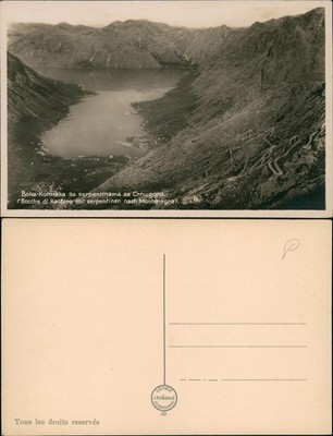 Kotor Cattaro (Котор) Boka-Kotorska serpentines to Montenegro 1928