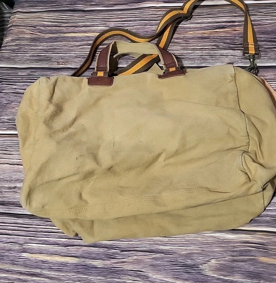 Bolso de Lona Timberland Earthkeepers Grande Cuero Borde Viaje Aire Libre Hombre Bolso Foto 2 de 4