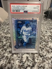 2025 Topps Chrome- Rookie Luisangel Acuna FrozenFractor /5 PSA 10 *jersey match*
