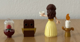 LEGO Disney Belle Mini Doll Lot Lumiere Cogsworth Chip Rose Beauty & Beast