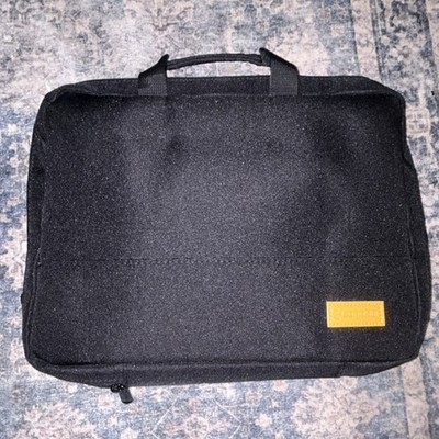 Bagasin Briefcase Laptop Case Black Polyester Padded Solid with Handles & Zipper
