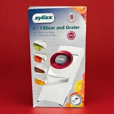 Zyliss 4-in-1 Slicer Grater Stainless Steel Adjustable Vegetable Cutter Slicer