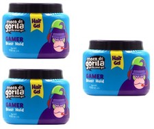 BL Moco De Gorila Snot Hair Gel Gamer 9.52oz Jar Blue X 3 Packs