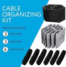 Impresa Cable Organizing Kit 12 Pieces Organizes Holds up to 24 Cables Cords