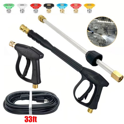 #ad #ad High Pressure 4000PSI Car Power Washer Gun Spray Wand Lance Nozzle and Hose Kit $17.99