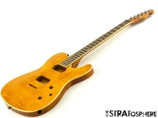 Fender Flame Maple Top Telecaster Tele BODY & NECK w/ Tuners FMT Set Neck Amber