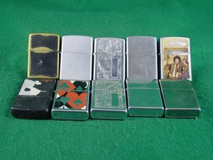 Lot of 10 Working Zippo Pocket Cigarette Lighters