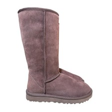 UGG Classic Tall II Brown Shearling Boot Suede Water Repellent Women size 8