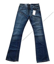 Vintage Michiko Koshino Lace-Up Bootcut Jeans — 28 size