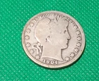 1904 (P) Barber Half Dollar -  Good  / About Good  - See Picts # 1159