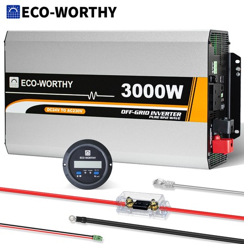 600W 1000W 2000W 3000W Watt 12V 24V Pure Sine Wave Inverter for Solar Panel Kit - Picture 37 of 47