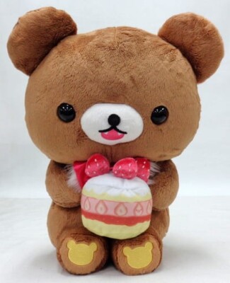 Official Licensed San-X Rilakkuma Strawberry Cake Chairoikoguma Plush 33cm