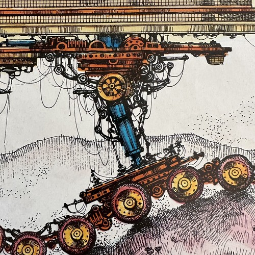Poster Steampunk Vintage P. Wolff Steampunk Stampa Arte Set di 4 Motori Mortali Come E8 - Foto 14 di 16