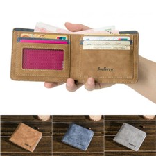 Men Slim Thin Leather Credit Card ID Mini Wallet Holder Short Bifold Pocket US