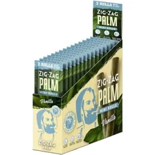 Zig Zag Palm Mini Rolls Vanilla Box - 15 Packs of 2 (30 Total)