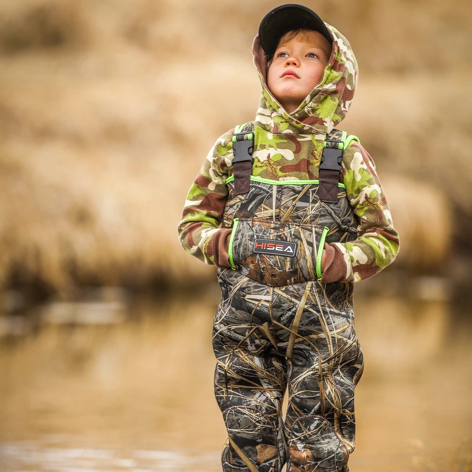 HISEA Kids Chest Waders Toddler & Children Neoprene Youth Fishing Hunting Waders - Image 4 of 4