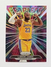 Lebron James 2021-22 Panini Prizm Fearless Silver prizm refractor Lakers 