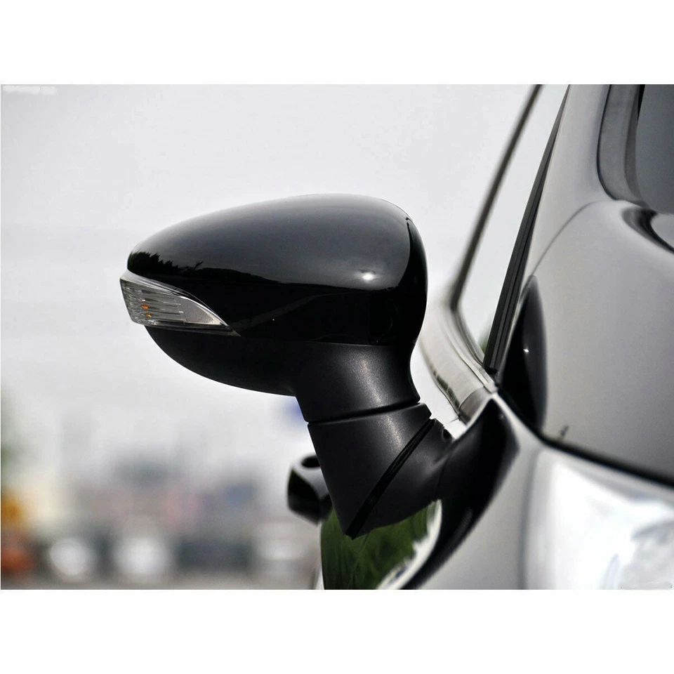 Cubierta de espejo retrovisor lateral derecho pasajero negro para Ford Fiesta 2009-2017 Foto 4 de 4