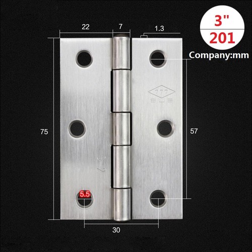 304/201 Edelstahl Türscharniere Klappe für Innentüren Möbelscharniere - Picture 12 of 18
