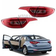 Set Left+Right LED Tail Light Rear Lamp Brake For Hyundai Sonata Sedan 2015-2017