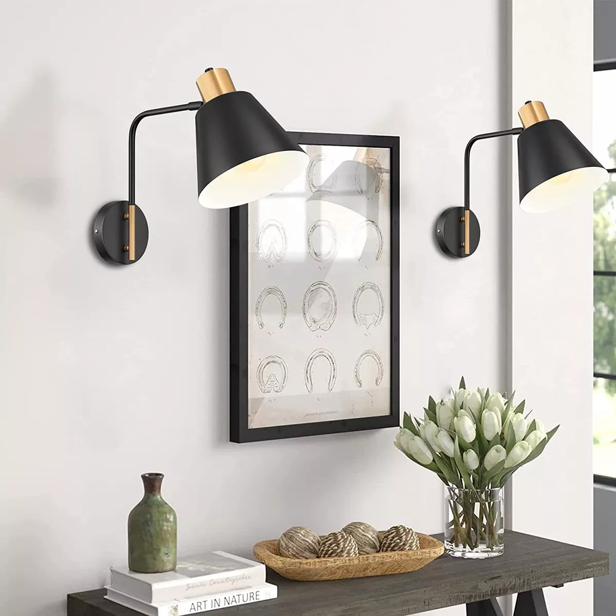 Brass modern sconce outlet