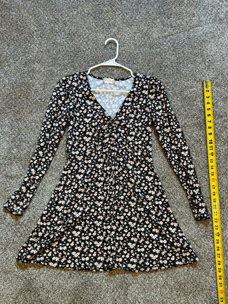 altar'd state black floral dress ALTARD STATE MARTINE FLORAL MINI DRESS, SIZE SMALL,