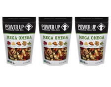 Power Up Mega Omega Trail Mix from Gourmet Nut, Resealable Bag, 14 oz, (3 Pack) 5.29 per gallon