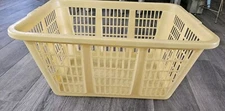 Vintage Rubbermaid Laundry Basket - Beige No. 2965 Rectangular Retro Almond