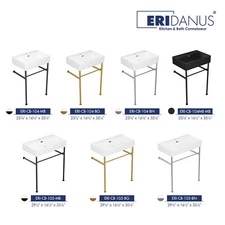 Eridanus 24 in / 30 in Vitreous China Bathroom Console Basin Sink with Bracket