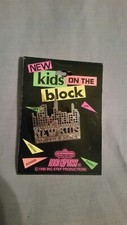 RARE New Kids On The Block NEW Silver Tone Metal Skyline Brooch Pin Vintage 1990