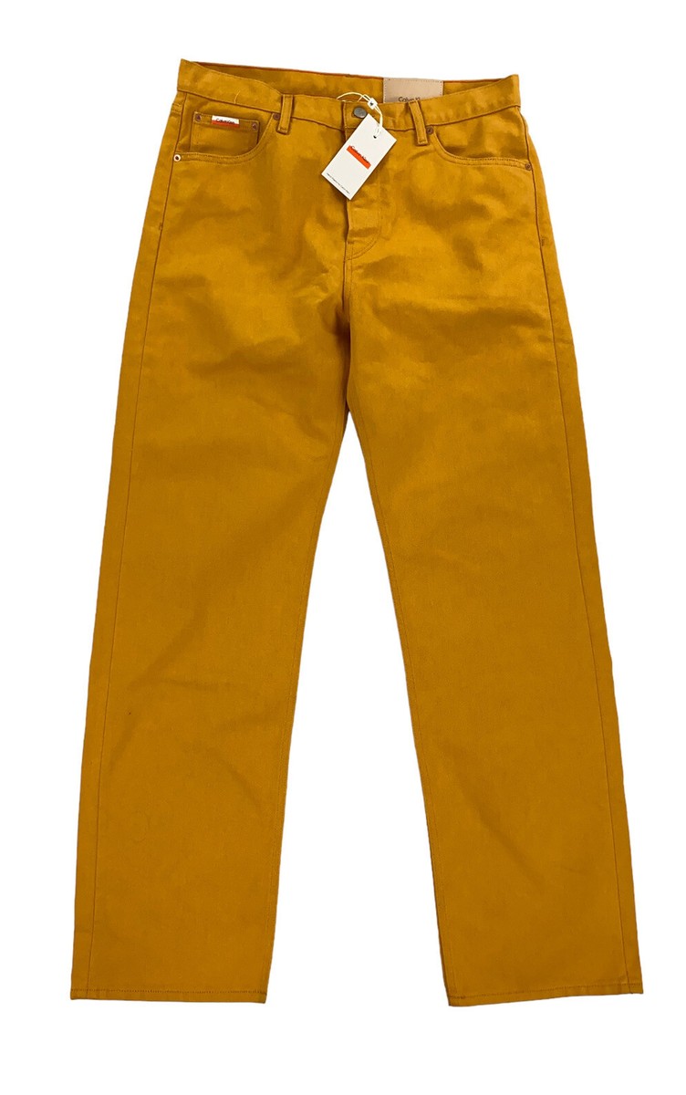 NEW Calvin Klein x Heron Preston Straight Leg Jeans Gold NEW Calvin Klein x Heron Preston Straight Leg Jeans Gold