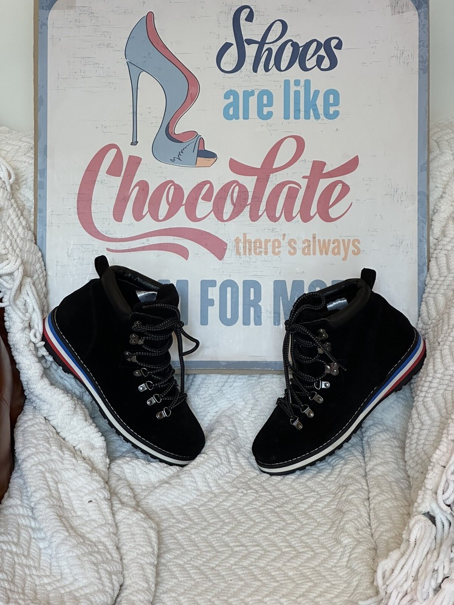 BLONDO Regan Black Nubuck Leather Lace Up Waterproof Ankle Boots