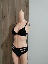 JEAN PAUL GAULTIER 3 PCS SET BIKINI AND LACE UP SKIRT SZ S