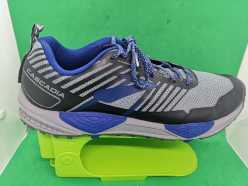 Brooks Cascadia 13 Trail Running Shoes 1102851D058 Men's Sz 12D Black Blue Gray