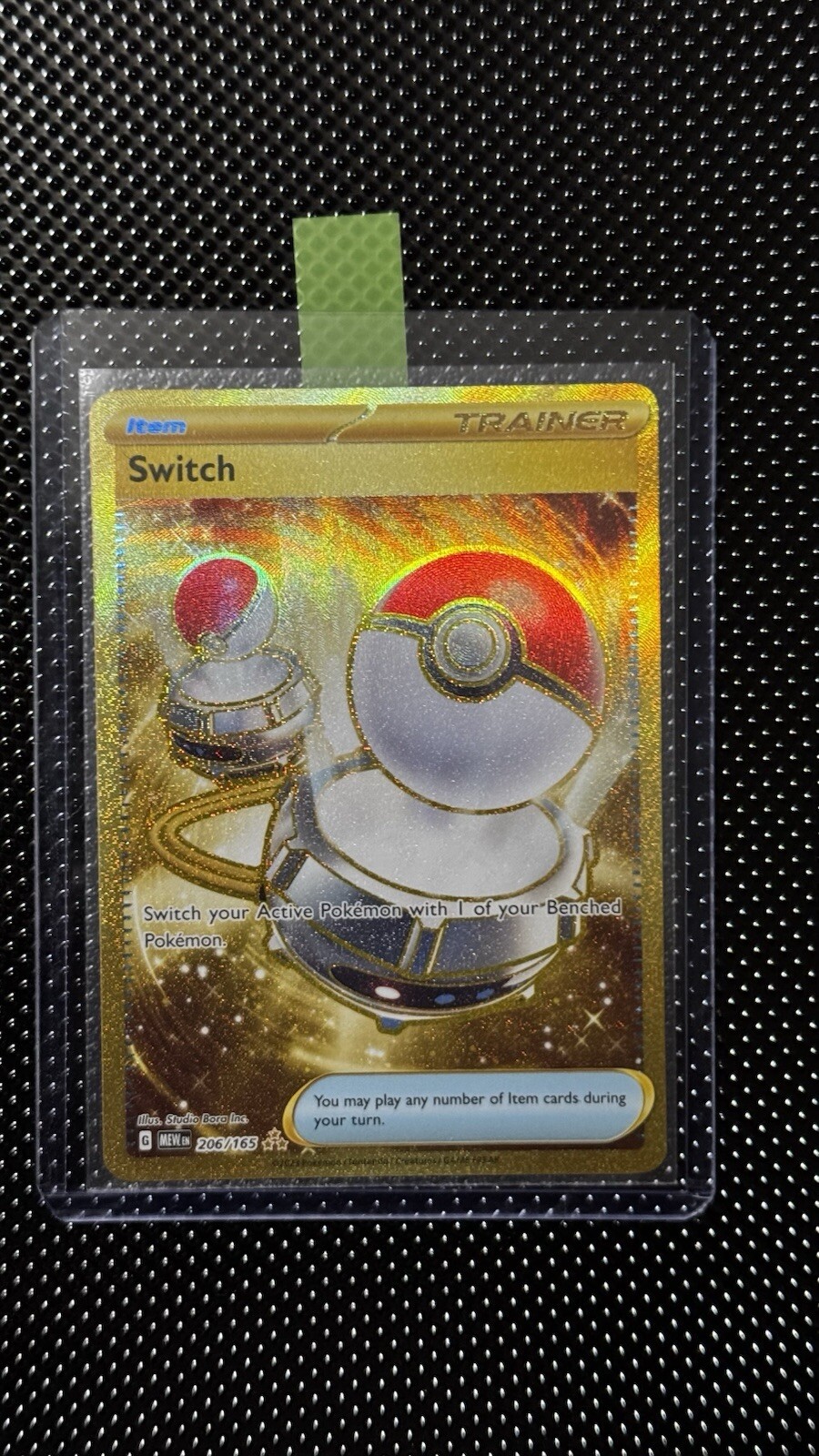 Pokemon Switch Scarlet & Violet 151 206/165 Gold Secret Rare Never Mint