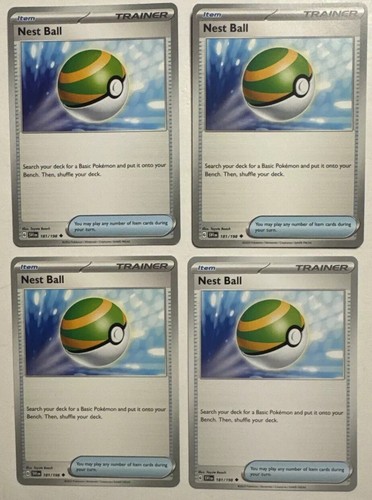 Pokemon TCG - Nest Ball 181/198 - Scarlet & Violet - NM - Playset 4x