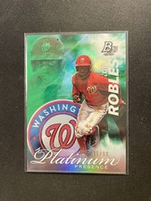 2017 Bowman Platinum Victor Robles Presence Green Parallel #RD 16/99 Nationals
