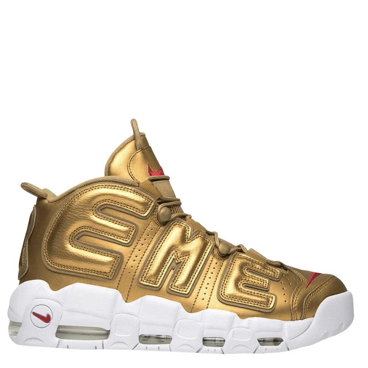Nike Supreme x Air More Uptempo Metallic Gold for Sale 