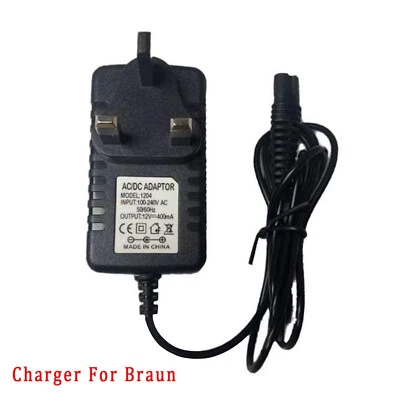 12V Power Charger Cord Adapter UK Plug For Braun Shaver Razor 1 3 5 7 9 Series