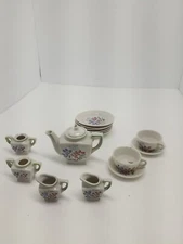 Vintage Childs Miniature Tea Set Porcelain 15 pieces made in Japan flower design