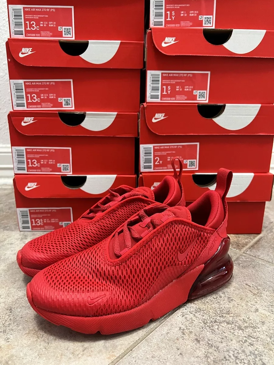 muziek Verwaand bunker BRAND NEW KIDS NIKE AIR MAX 270 TRIPLE RED PRESCHOOL SZ 13C, 13.5C, 1.5Y,  2Y | eBay