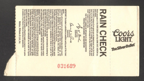 TEXAS RANGERS vs MILWAUKEE BREWERS APR 8 1991 MLB TICKET STUB RYAN OPENING DAY - Picture 2 of 2