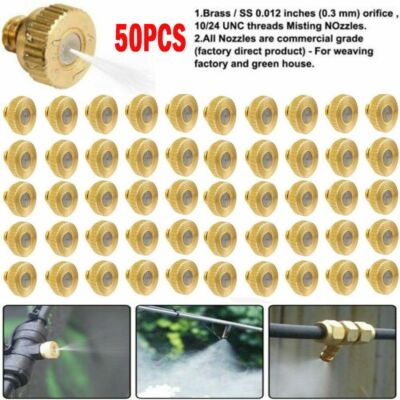 50PCS Outdoor Misting Cooling System Garden Tool Irrigation Water Mister Nozzles