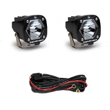 Baja Designs S1 Black Pod Spot Laser Lights With Mounting Brackets - 387807