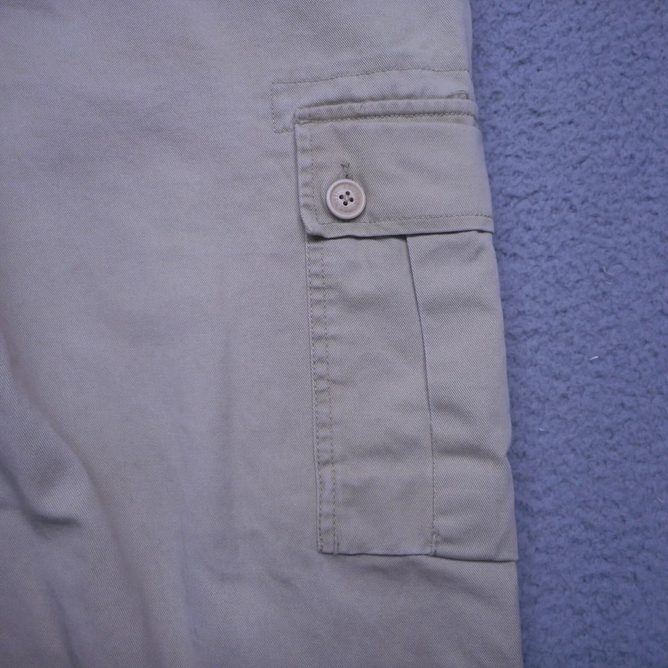 Vtg Arizona Pants Men 34x30 Khaki Flat Front Relaxed Fit Baggy Cargo Y2K - Image 4 of 4