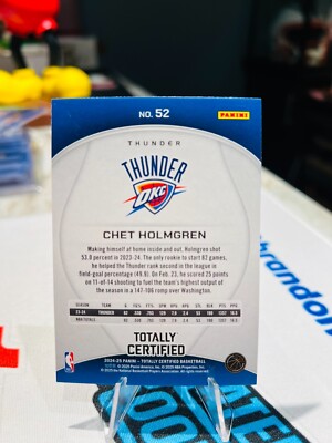 2024-25 Panini Totally Certified - Chet Holmgren #52 Mirror OKC
